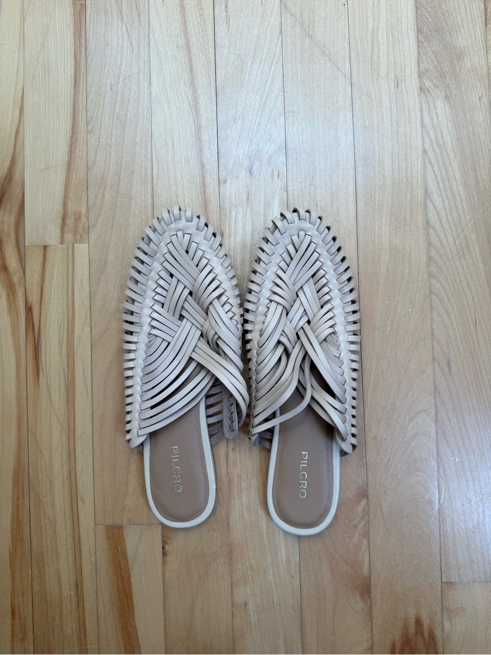 Pilcro Woven Leather Flats - Picture 2 of 3